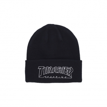 cappello uomo embroided logo beanie BLACK/WHITE