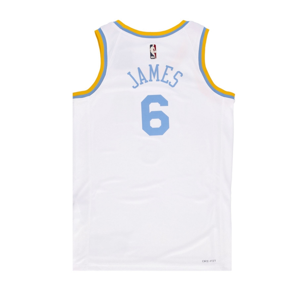 canotta basket uomo nba 22 dri-fit swingman jersey hardwood classics no 6 lebron james loslak WHITE