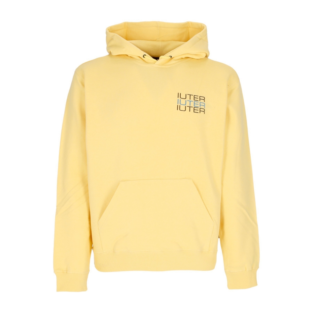 felpa leggera cappuccio uomo spine skulls hoodie CANARY YELLOW