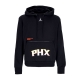 felpa cappuccio uomo nba courtside statement fleece hoodie phosun BLACK