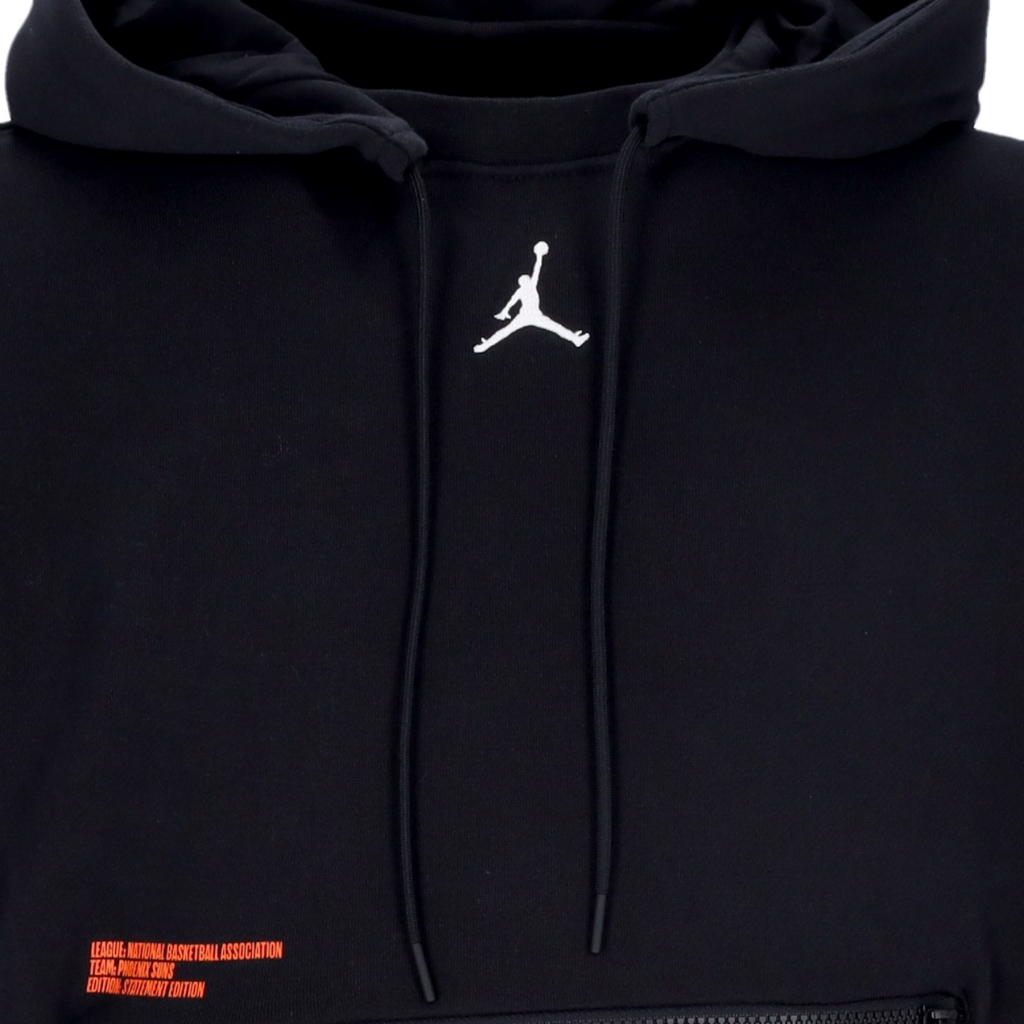 felpa cappuccio uomo nba courtside statement fleece hoodie phosun BLACK