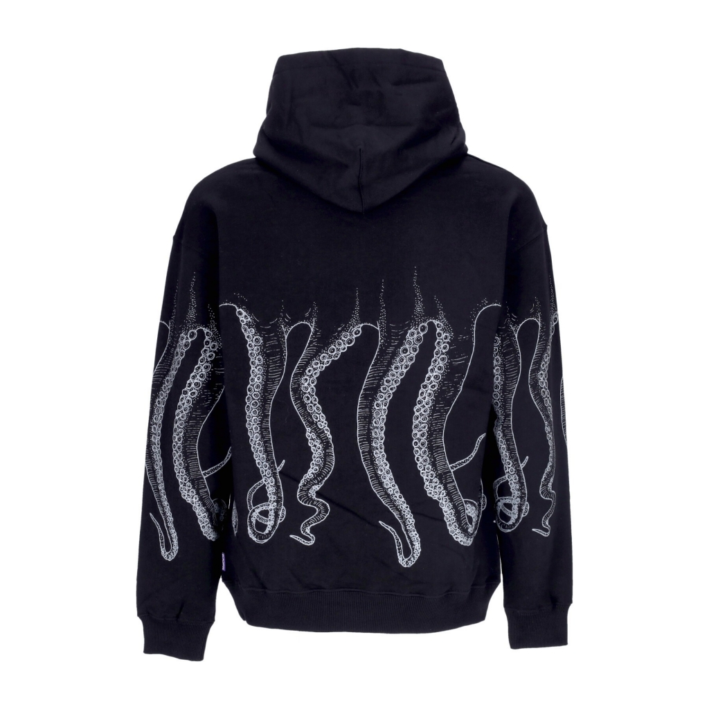 felpa leggera cappuccio uomo outline hoodie BLACK