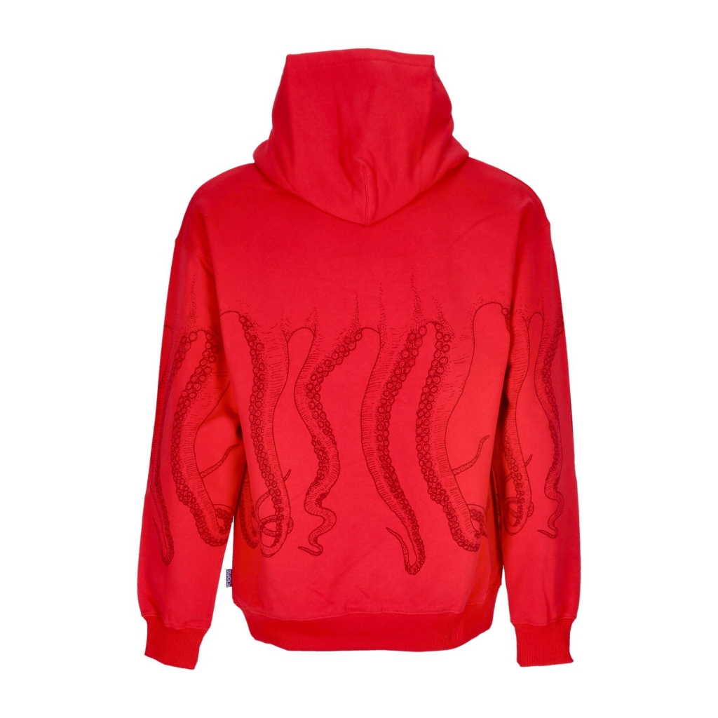 felpa leggera cappuccio uomo outline hoodie RED