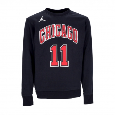 felpa girocollo uomo nba courtside statement edition fleece crewneck no 11 demar derozan chibul BLACK