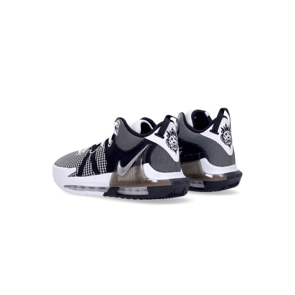 scarpa basket uomo lebron witness vii WHITE/METALLIC SILVER/BLACK