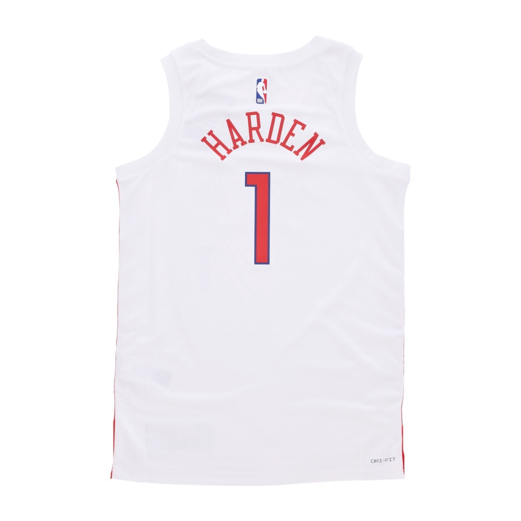 canotta basket uomo nba dri fit swingman jersey city edition no 1 james harden phi76e WHITE