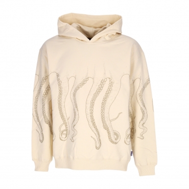 felpa leggera cappuccio uomo outline hoodie CREAM