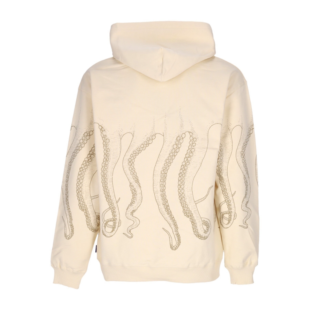 felpa leggera cappuccio uomo outline hoodie CREAM