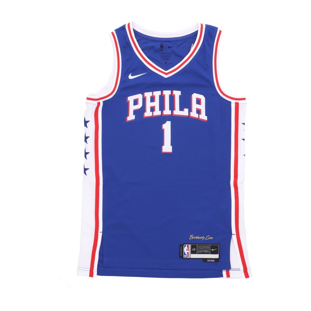 canotta basket uomo nba icon edition 22 dri-fit swingman jersey no 1 james harden phi76e RUSH BLUE