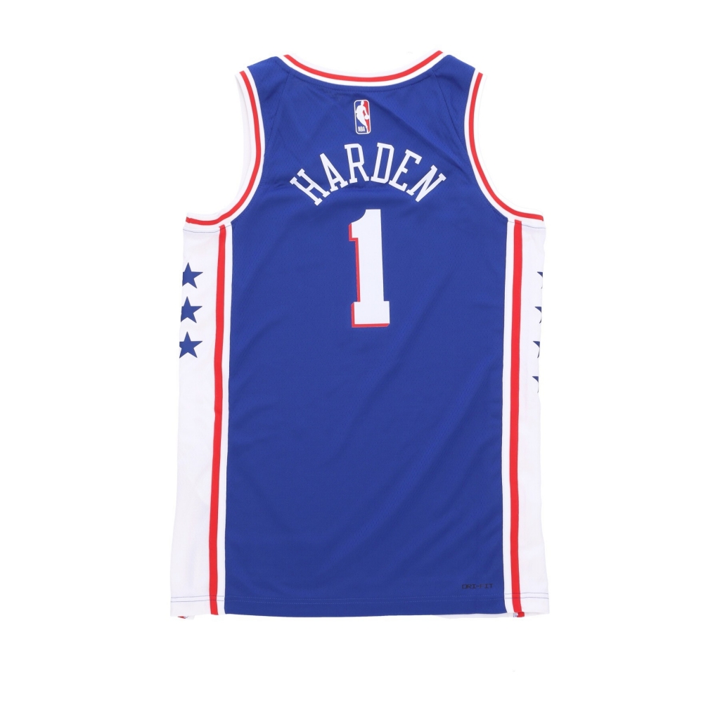 canotta basket uomo nba icon edition 22 dri-fit swingman jersey no 1 james harden phi76e RUSH BLUE