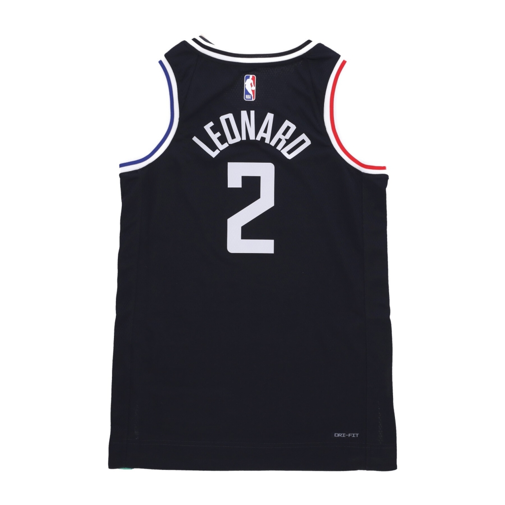 canotta basket uomo nba dri fit swingman jersey city edition no 2 leonard kawhi loscli BLACK