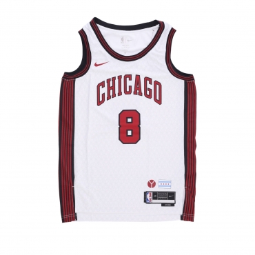 canotta basket uomo nba city edition 22 dri-fit swingman jersey no 8 zach lavine chibul WHITE