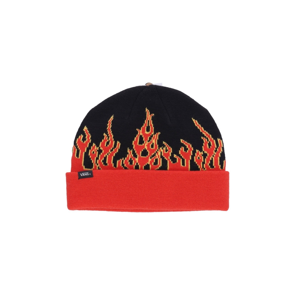 cappello bambino flame beanie BLACK/ORANGE