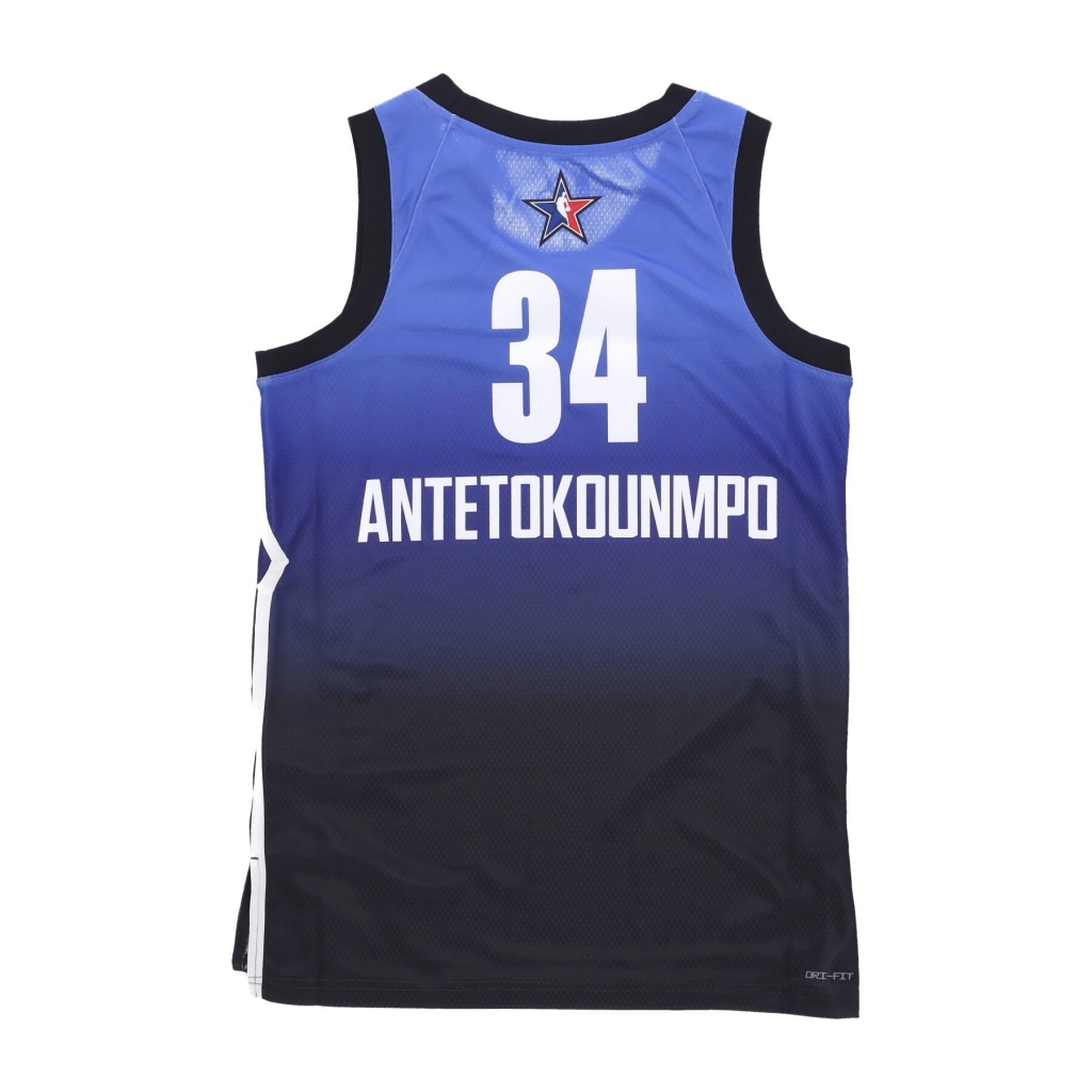 canotta basket uomo nba dri-fit swingman jersey no 34 giannis antetokounmpo all star game 23 SAPPHIRE