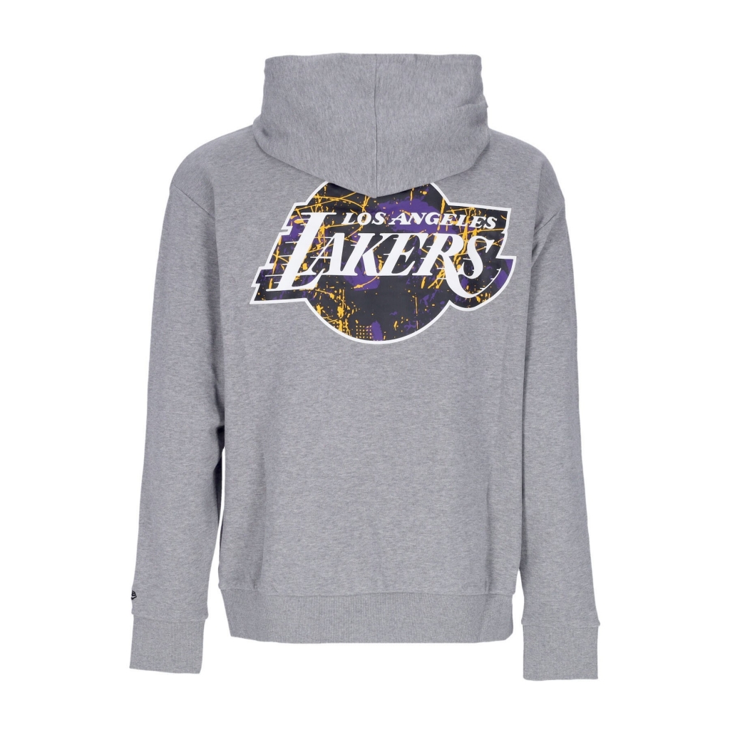 felpa leggera cappuccio uomo nba infill team logo os hoodie loslak HEATHER GREY/TRUE PURPLE