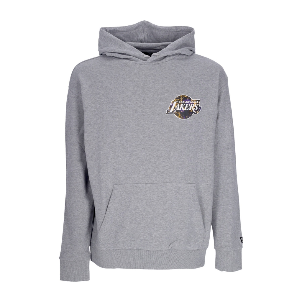 felpa leggera cappuccio uomo nba infill team logo os hoodie loslak HEATHER GREY/TRUE PURPLE