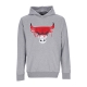 felpa leggera cappuccio uomo nba drip logo hoodie chibul HEATHER GREY/FRONT DOOR RED