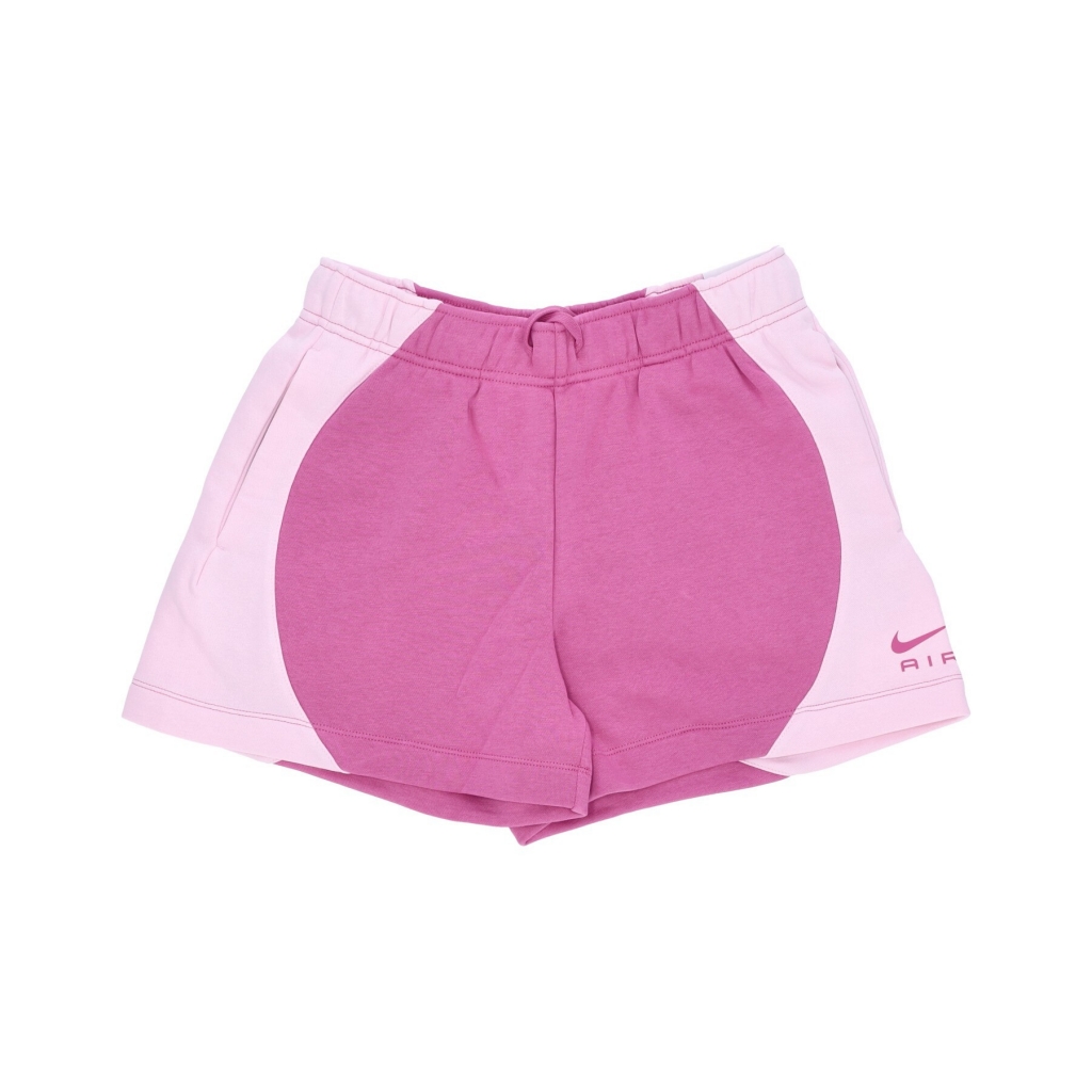 pantalone corto tuta felpato donna sportswear air mid-rise fleece short COSMIC FUCHSIA/PINK FOAM/COSMIC FUCHSIA