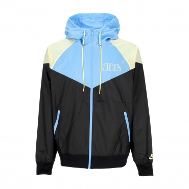 giacca a vento uomo windrunner woven lined jacket BLACK/UNIVERSITY BLUE/LEMON CHIFFON