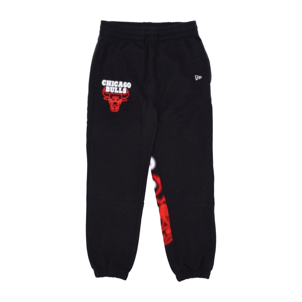 pantalone tuta felpato uomo nba neon logo jogger chibul BLACK/FRONT DOOR RED