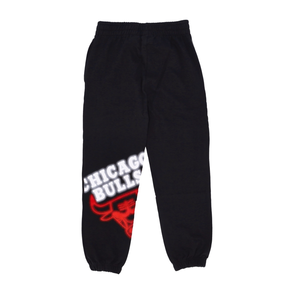 pantalone tuta felpato uomo nba neon logo jogger chibul BLACK/FRONT DOOR RED