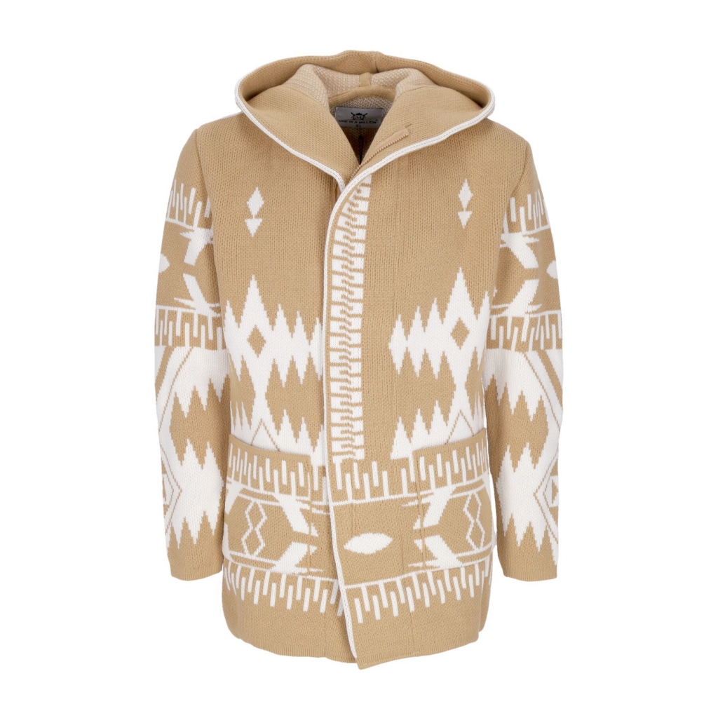 giubbotto uomo hooded l/s cardigan BEIGE