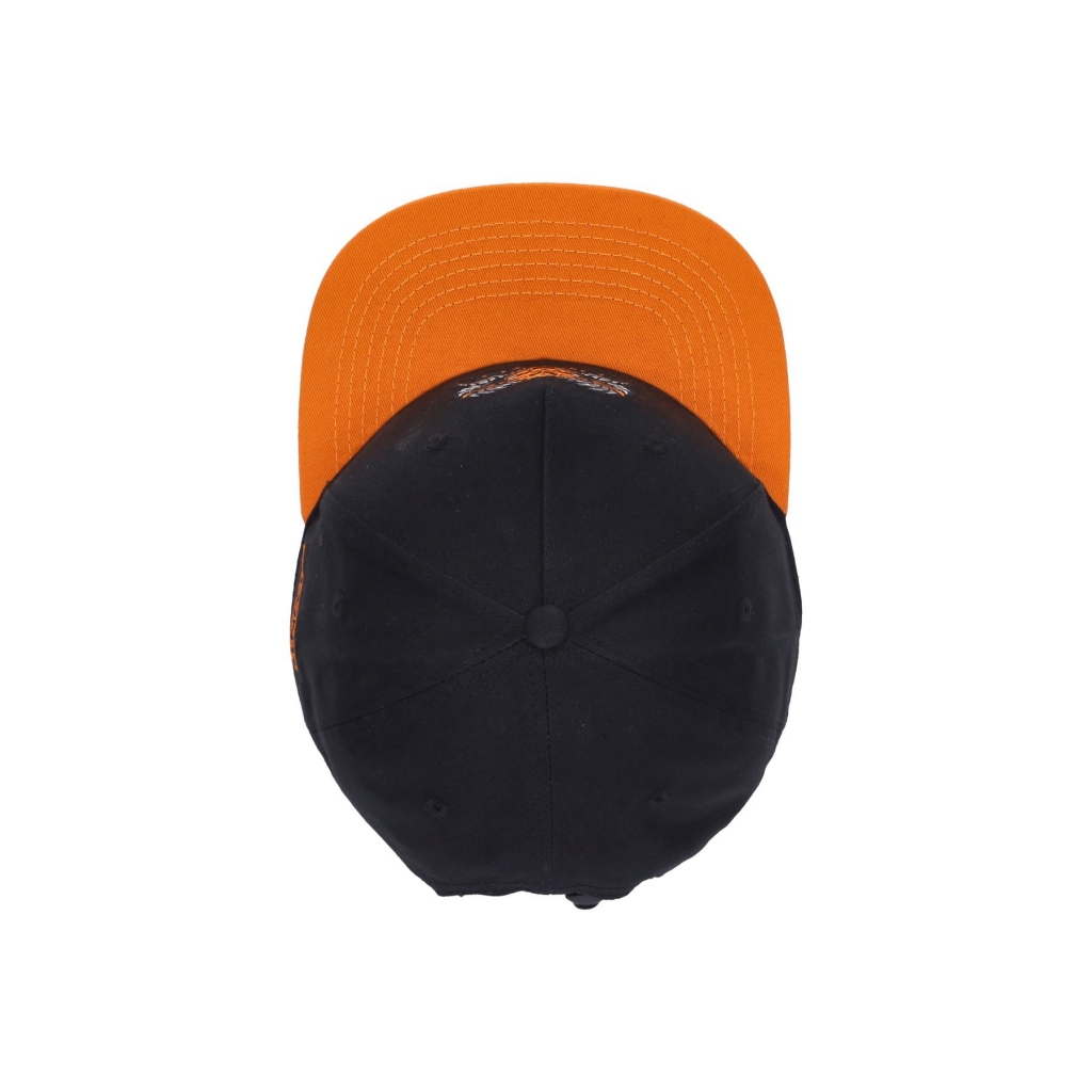 cappellino visiera piatta uomo goat snapback BLACK/ORANGE