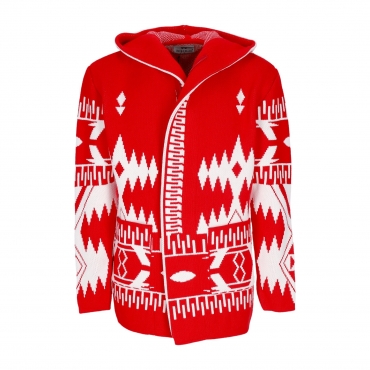 giubbotto uomo hooded l/s cardigan RED/WHITE