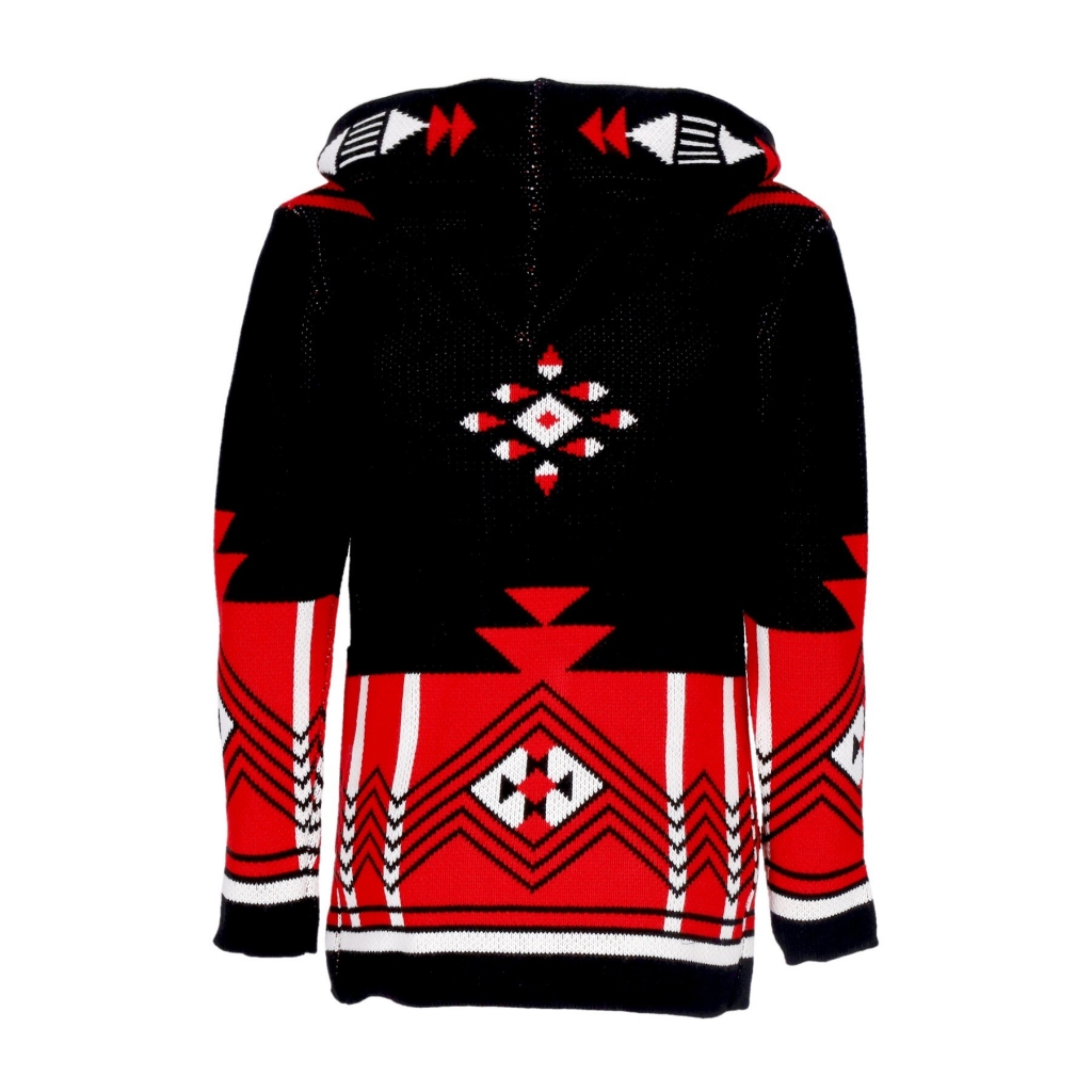 giubbotto uomo hooded l/s cardigan BLACK/RED