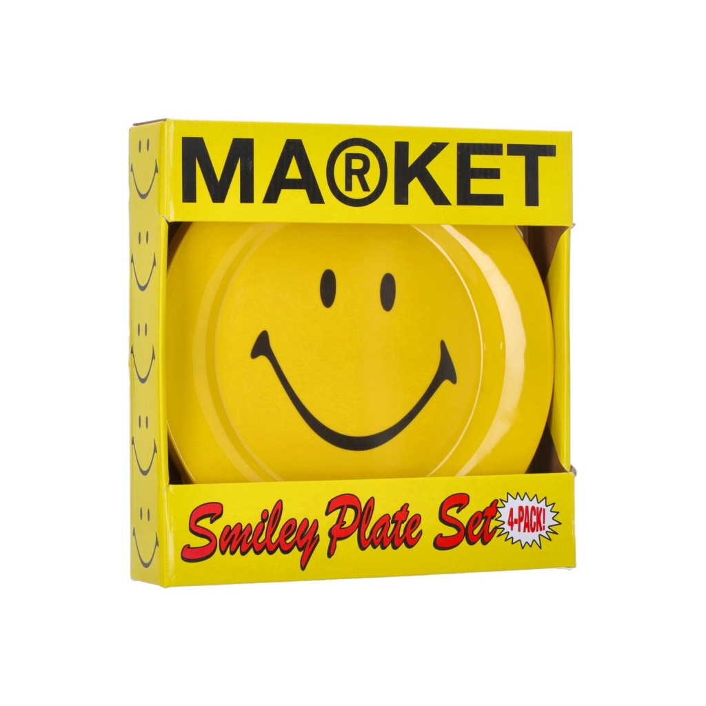 piatto uomo plate 4 piece set x smiley YELLOW