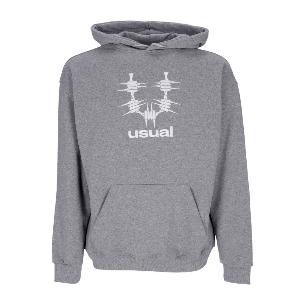 felpa leggera cappuccio uomo about hoodie GREY HEATHER