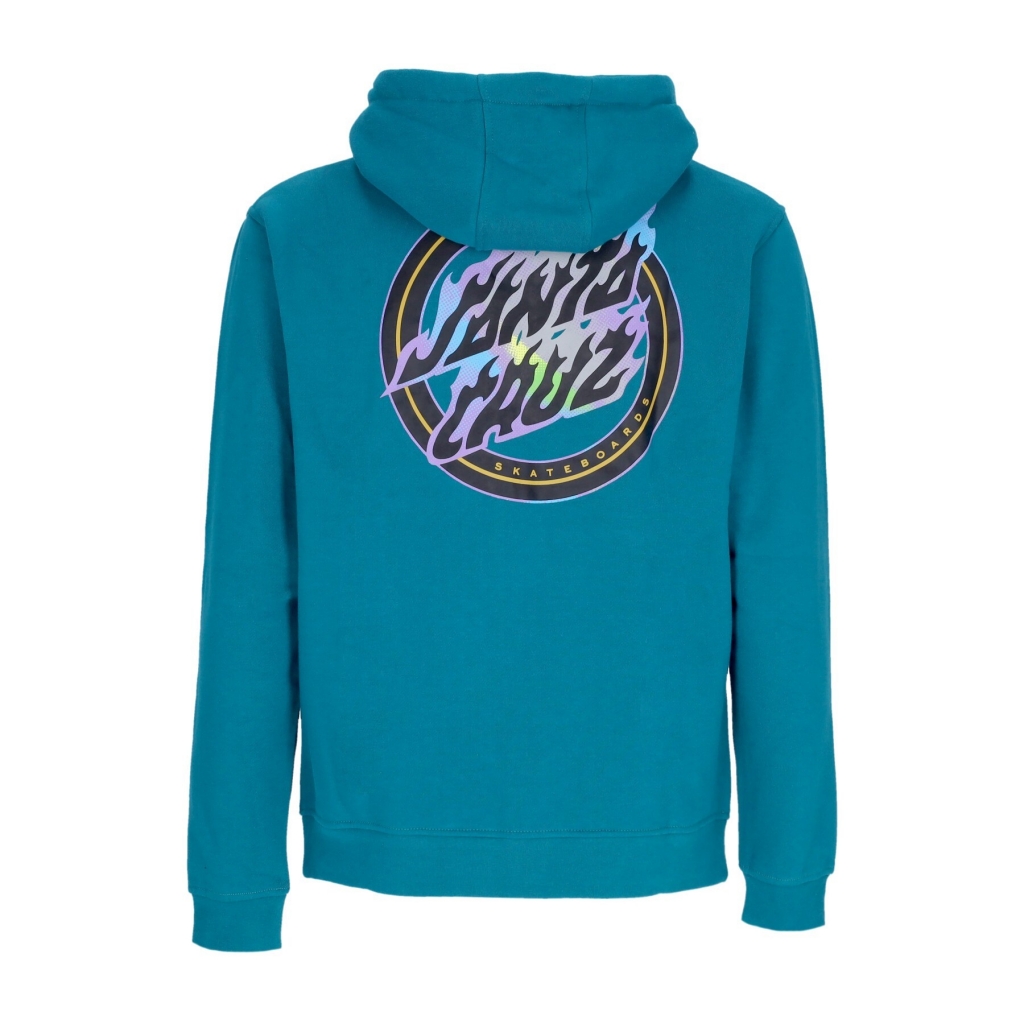 felpa cappuccio zip uomo holo flamed dot zip hood VERDIGRIS