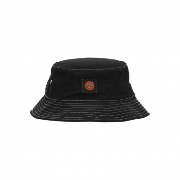 cappello da pescatore uomo classic label bucket BLACK/WHITE