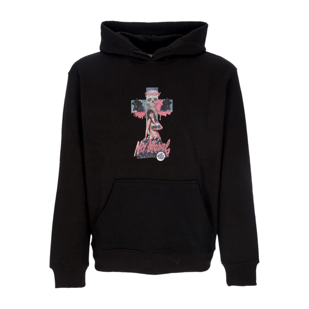 felpa leggera cappuccio uomo no morals hoodie BLACK