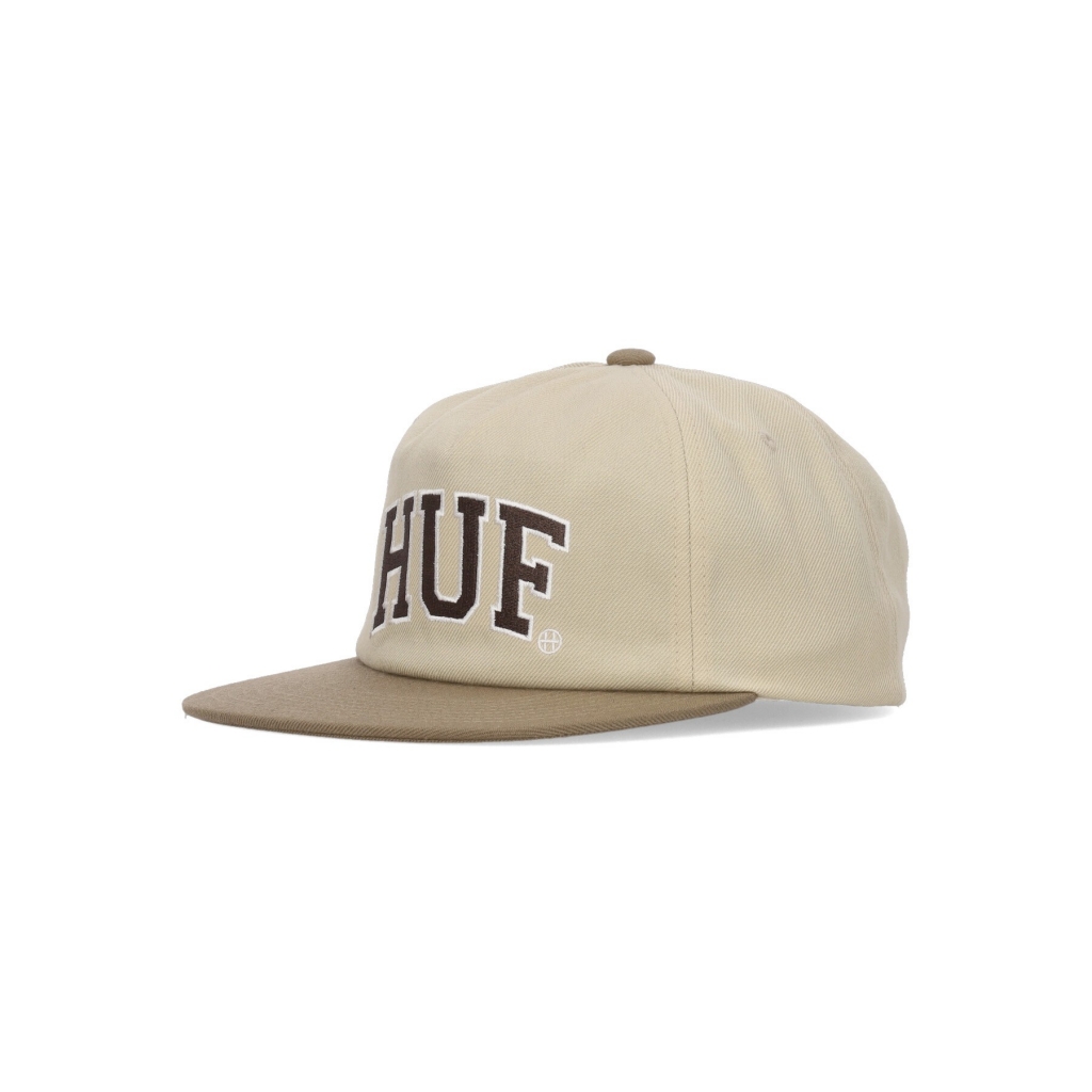 cappellino visiera piatta uomo arch logo snapback CREAM