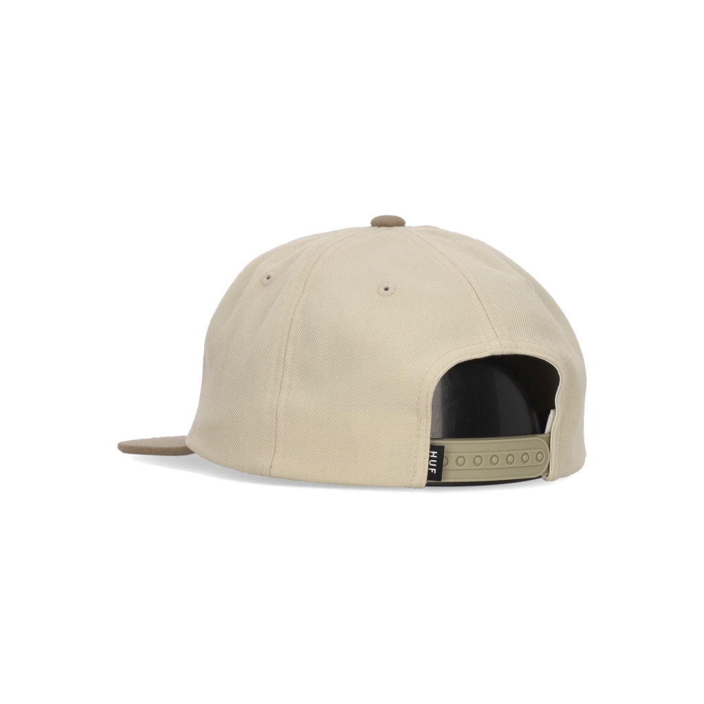 cappellino visiera piatta uomo arch logo snapback CREAM