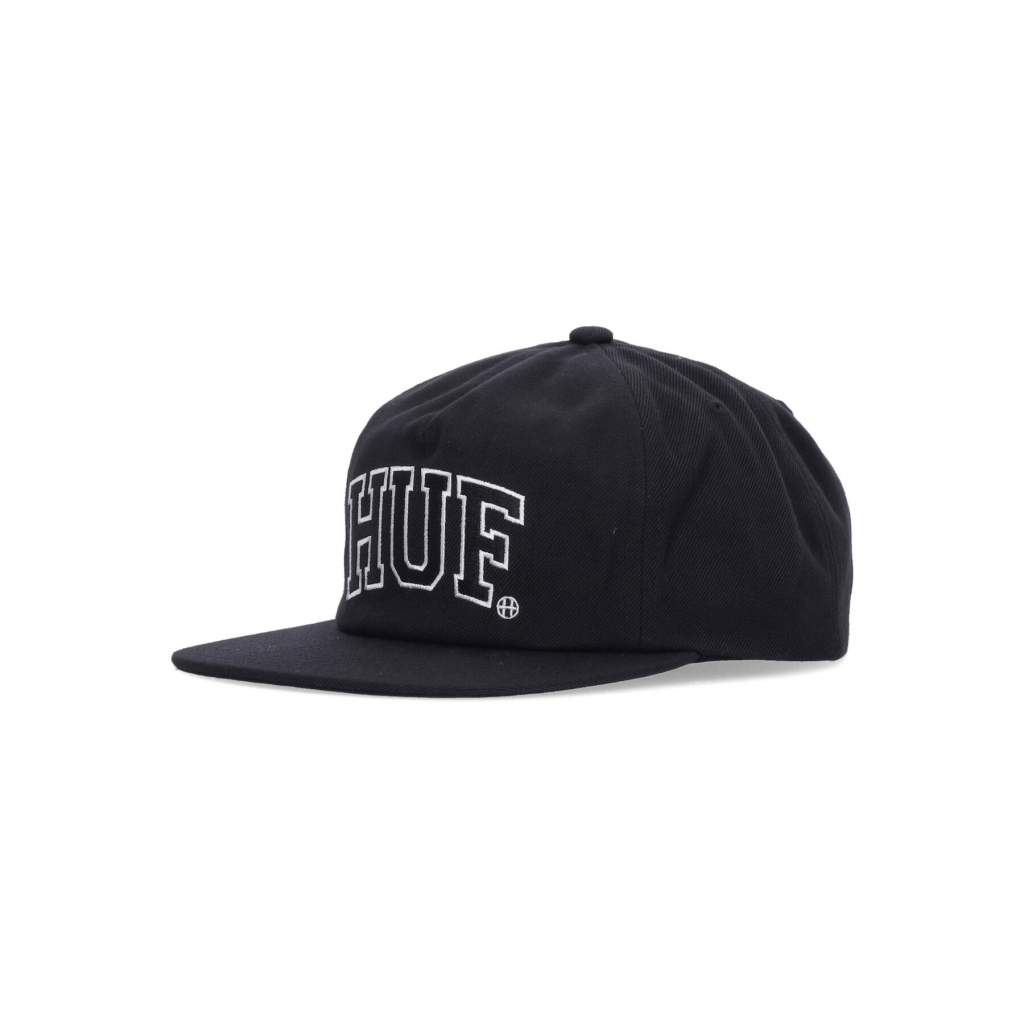 cappellino visiera piatta uomo arch logo snapback BLACK