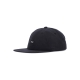 cappellino visiera piatta uomo lower case tech 6 panel strapback BLACK