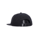 cappellino visiera piatta uomo lower case tech 6 panel strapback BLACK