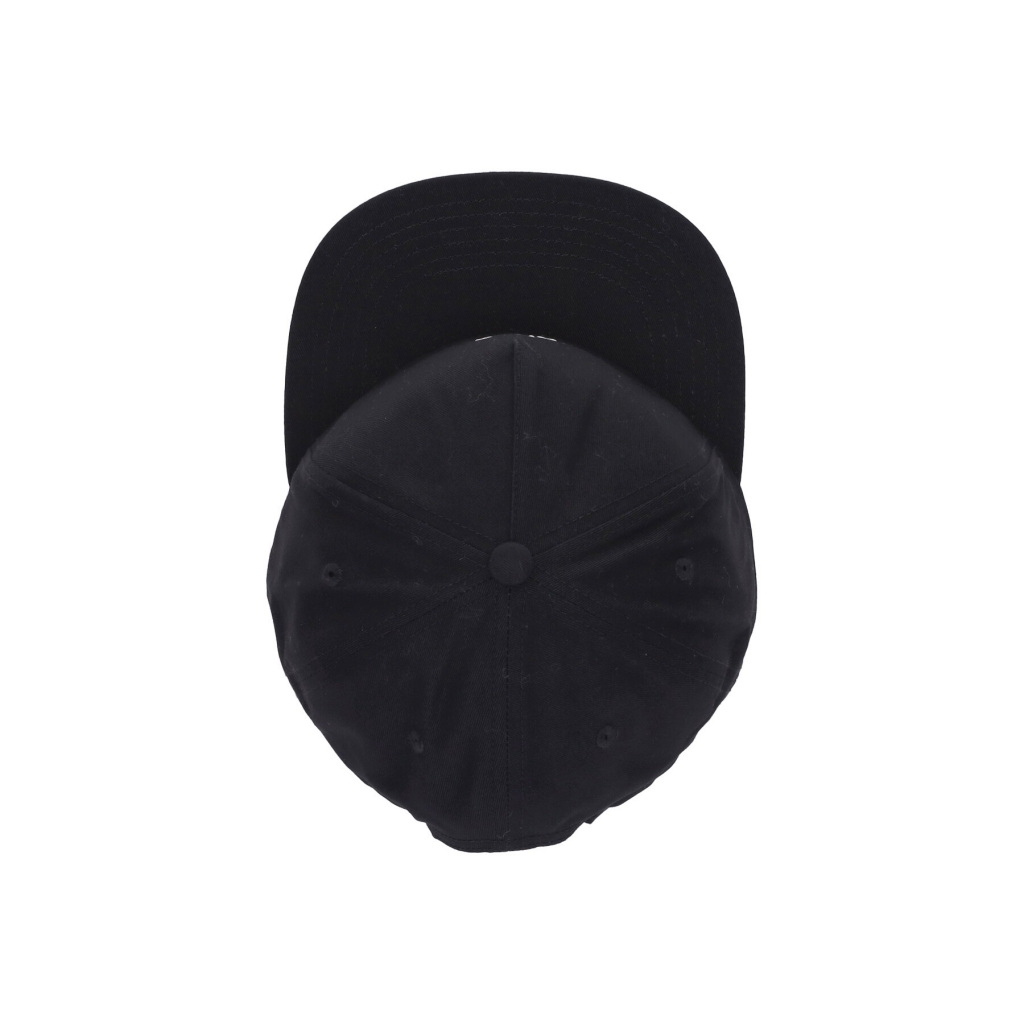 cappellino visiera piatta uomo lowercase 5 panel snapback BLACK