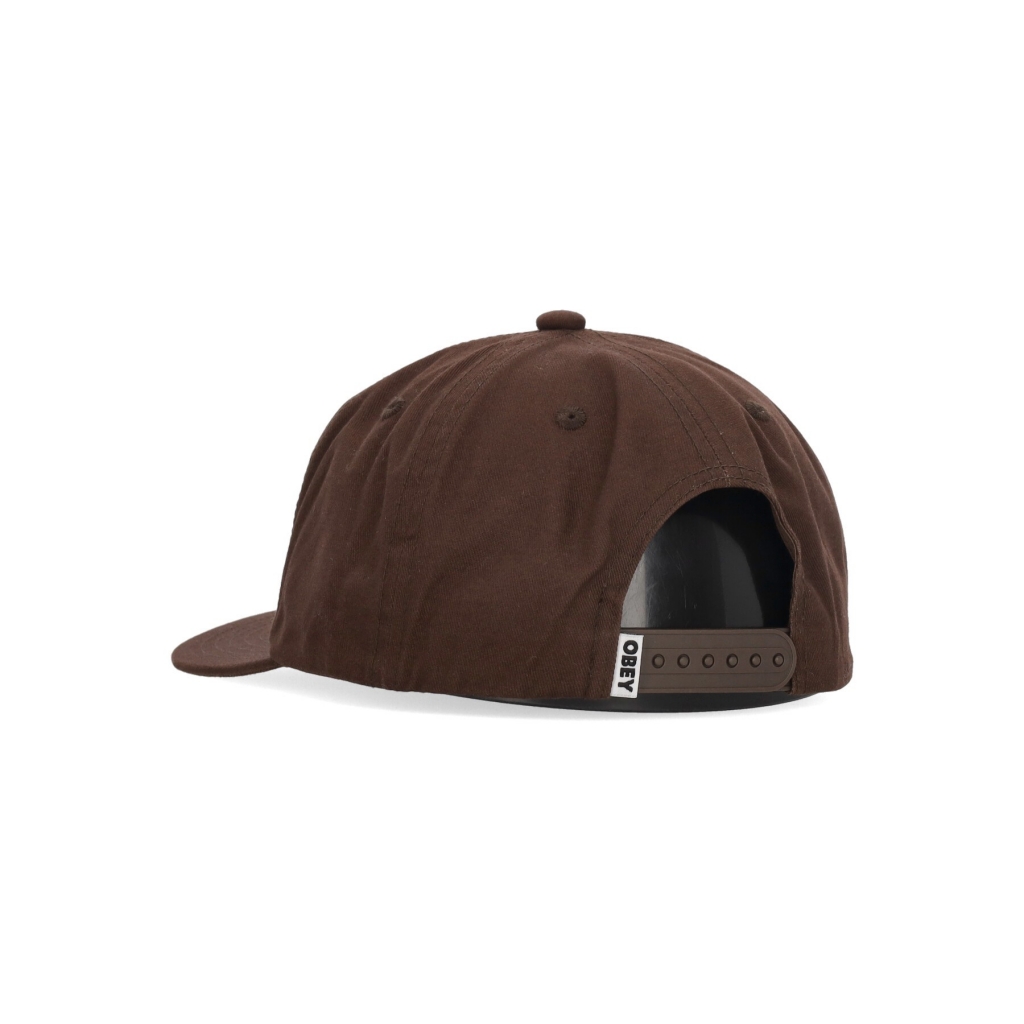 cappellino visiera piatta uomo lowercase 5 panel snapback BROWN