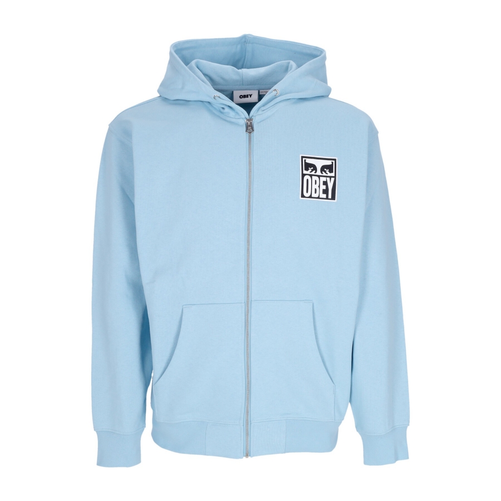 felpa leggera cappuccio zip uomo eyes icon 2 zip hood premium french terry SKY BLUE