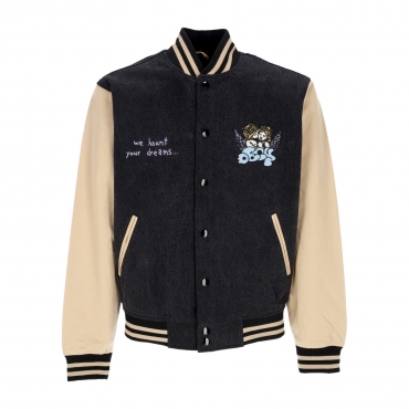 giubbotto uomo care denim varsity jacket DUSTY BLACK MULTI