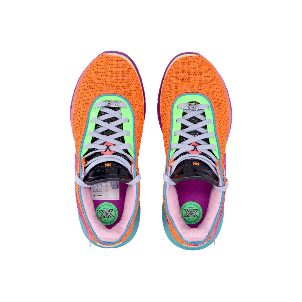 scarpa basket uomo lebron xx TOTAL ORANGE/VIVID PURPLE/GREEN STRIKE