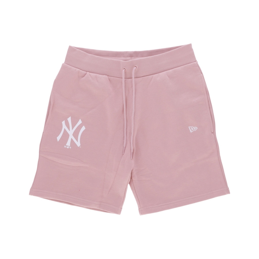 pantalone corto tuta felpato uomo mlb league essentials shorts neyyan ROSE/WHITE