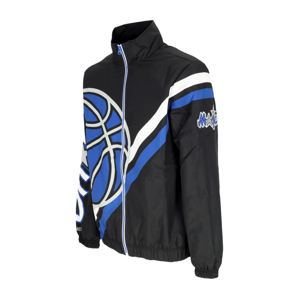 giacca a vento uomo nba exploded logo warm up jacket hardwood classics orlmag BLACK