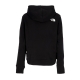 felpa leggera cappuccio donna coordinates crop hoodie BLACK