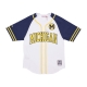 casacca bottoni uomo ncaa practice day button front jersey micwol WHITE