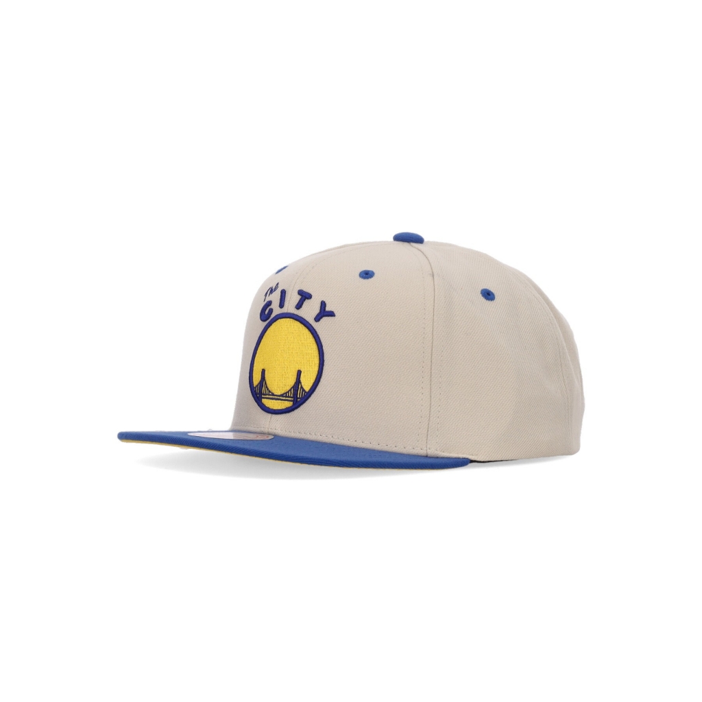 cappellino visiera piatta uomo nba sail 2 tone snapback hardwood classics golwar OFF WHITE