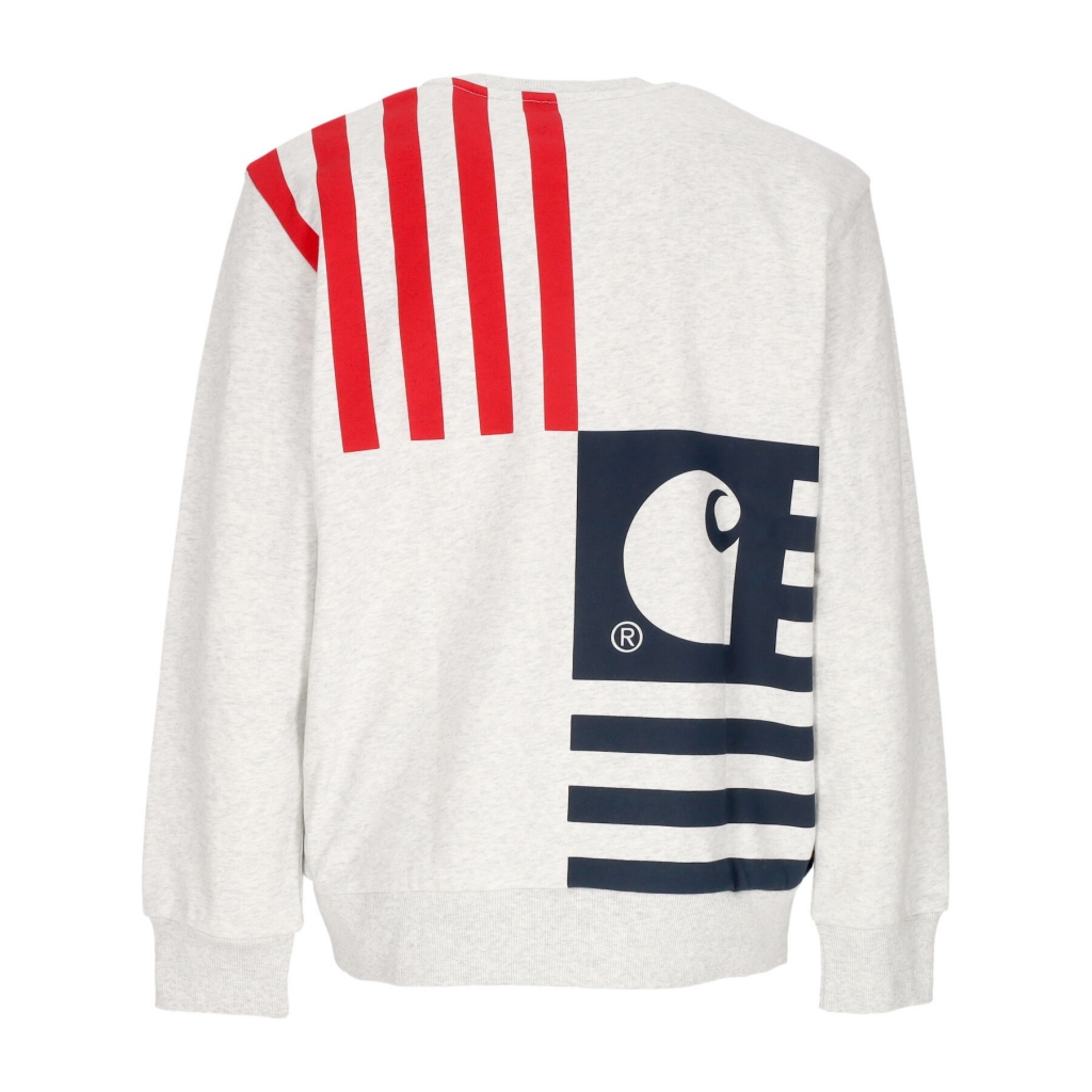 felpa leggera girocollo uomo coast state sweatshirt ASH HEATHER